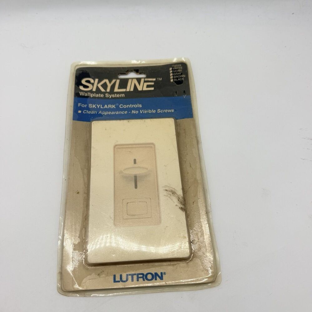 Vintage Lutron Skyline SW-1-WH 1 Gang Snap-On Wallplate White for Skylark New